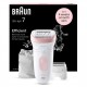 Epilateur électrique BRAUN SILK EPIL Série7 7030 rechargeable, étanche + tête de rasage