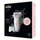 Epilateur électrique BRAUN SILK EPIL Série7 7030 rechargeable, étanche + tête de rasage