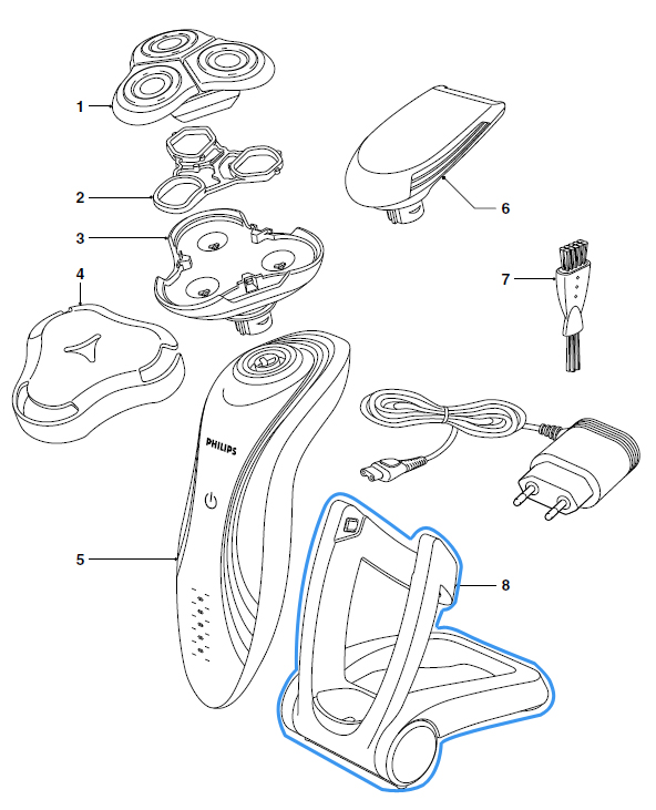 socle de charge philips rq11