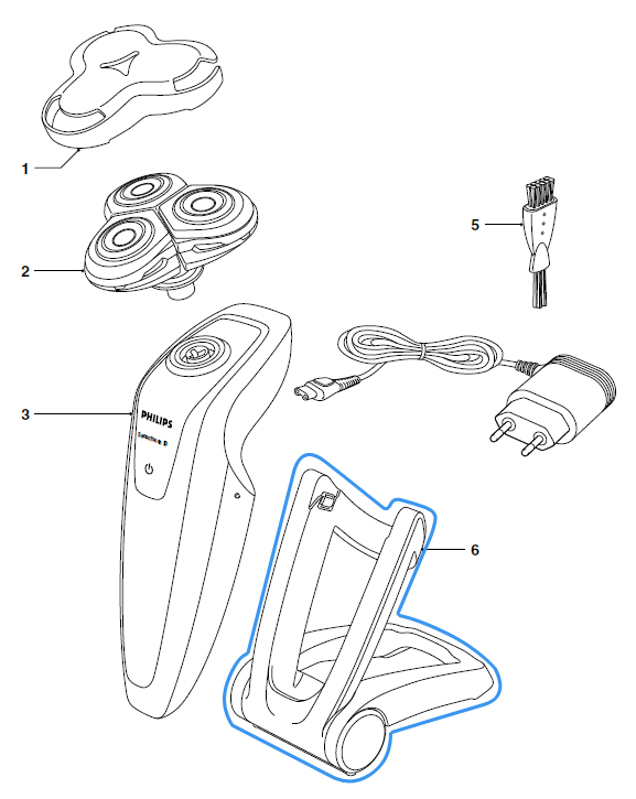 socle de charge philips rq12